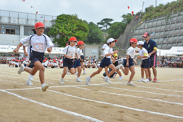 亀津小学校の徒競走