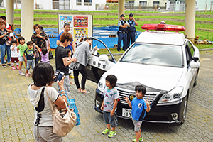 大人気だった「働く車に乗ってみよう」のコーナー