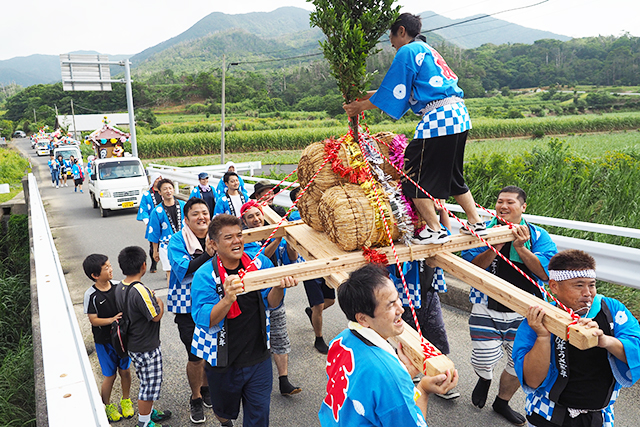 今年は轟木集落が唯一豊年祭のみこしを実施