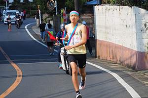 鶴野大地さん（徳之島高校3年）が区間新を記録