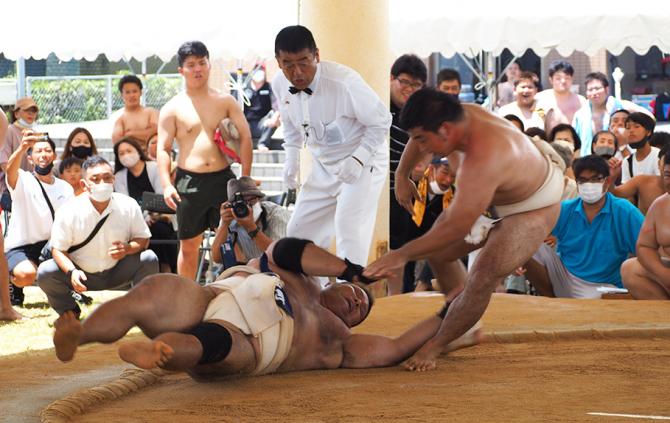 白熱した戦いとなった相撲競技の個人戦