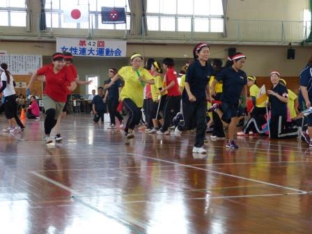 地区の女性の皆さんの結束を深める、女性連大運動会。