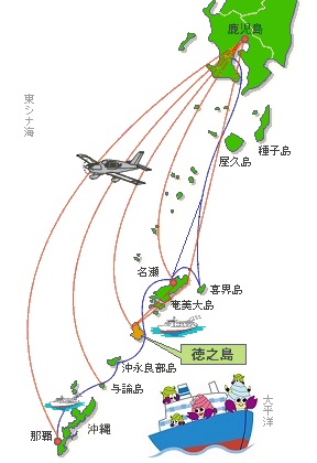 徳之島の位置