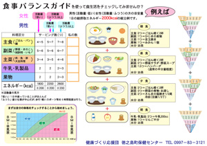 食事バランスガイドの使い方